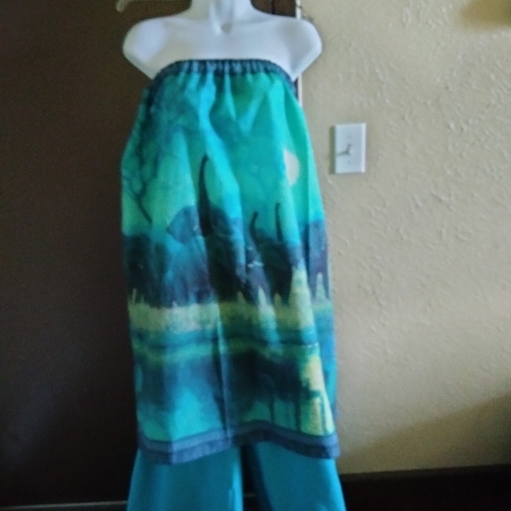 Blue Elephants  Pant Set